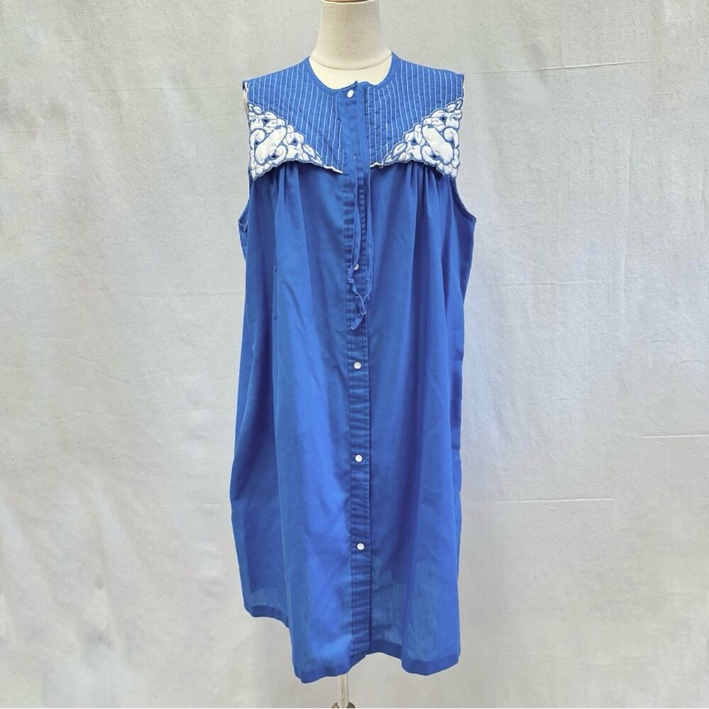 Lara Dee by Charm vintage 70s snap front house dress kaftan size 42-44